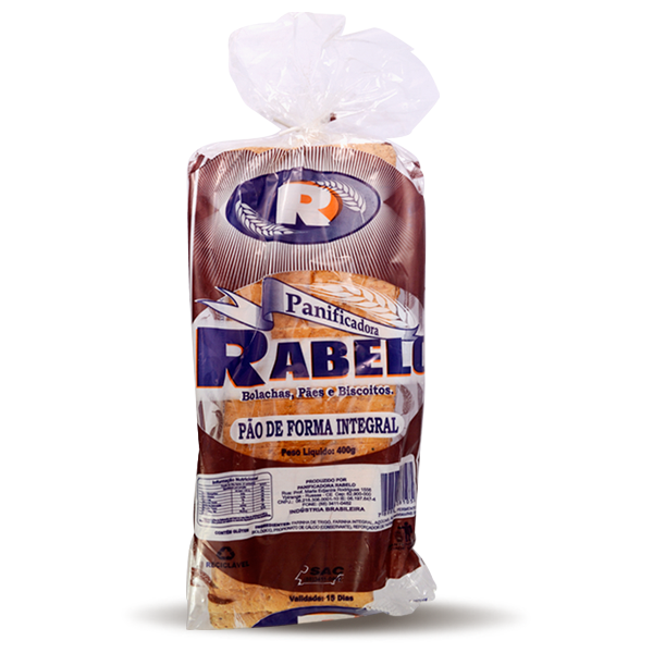 Pão de forma integral - Rabelo